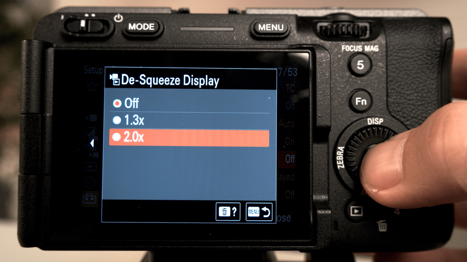Sony FX3 03 DeSqueeze Display